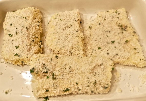 Cod in pan with panko