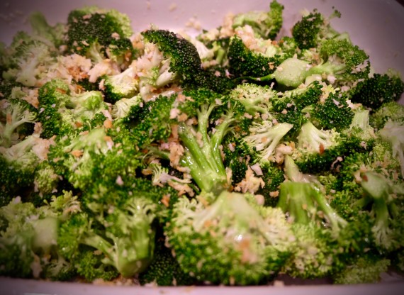 Broccoli with panko