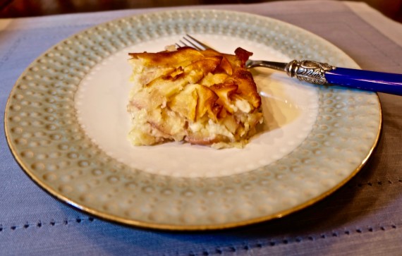 apple custard on plate