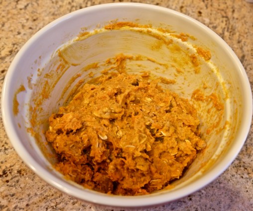 carrot cookies mix wet and dry