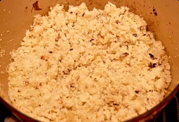 Cauliflower rice onions cauliflower