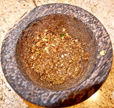 eggplant mortar paste