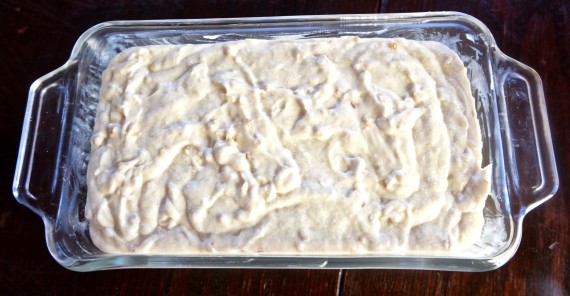 Banana raw in baking dish