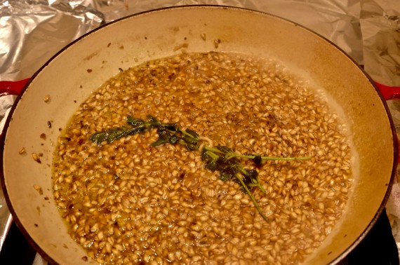 farro and kale chicken broth oregano