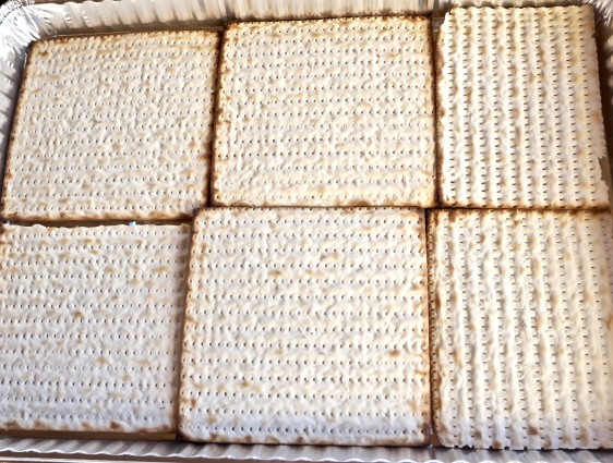 matzoh uncooked in pan