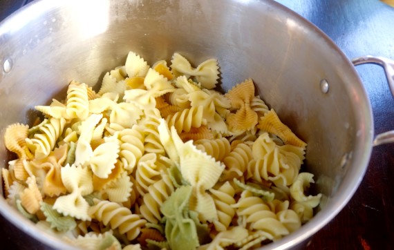 pasta pesto peas pasta cooked