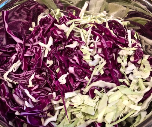 cole slaw cabbage in bowl