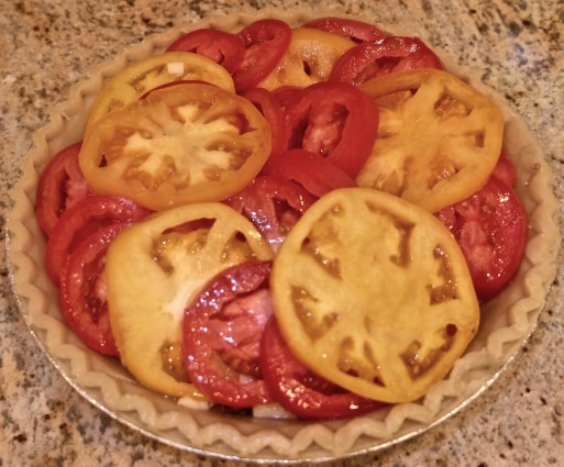 tomato tart oinions cheese tomatoes