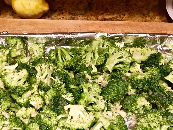 oven raosted broccoli cut into florets