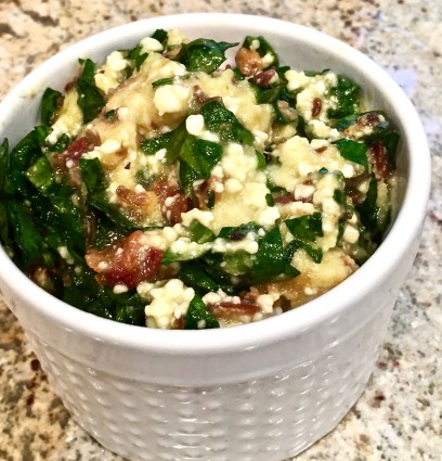 spinach bake in ramekin