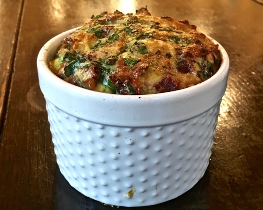 spinach bake in ramekin finished