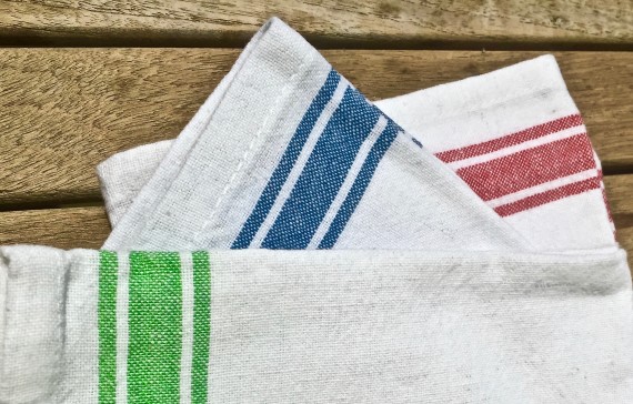 napkins green blue and red cotton