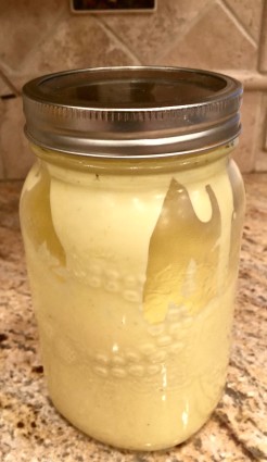 potato slad dressing in jar