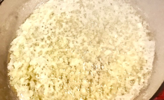 cauliflower mash onions cooking