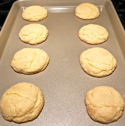 Cream cheese cookies baked in pan 2