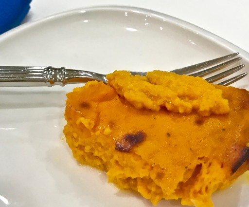 carrot pudding on plate