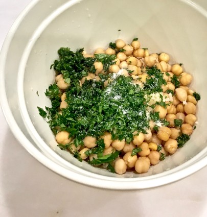 Chickpea salad combined