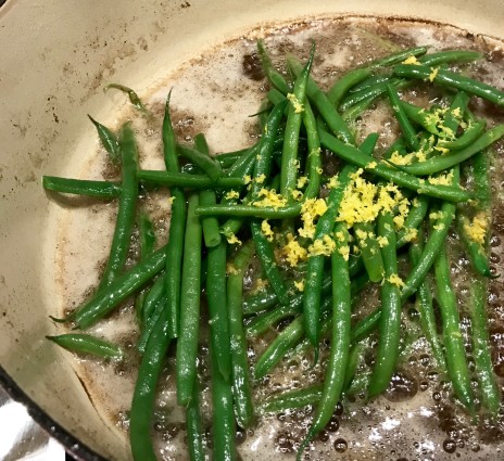 lemony green beans lemon zest