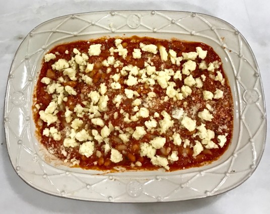 Italian baked beans with fontina