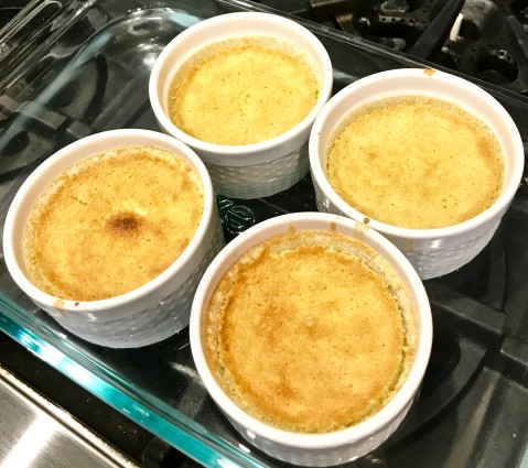 sponge cups done in ramekins