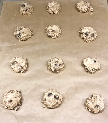 pecan oatmeal on baking sheet