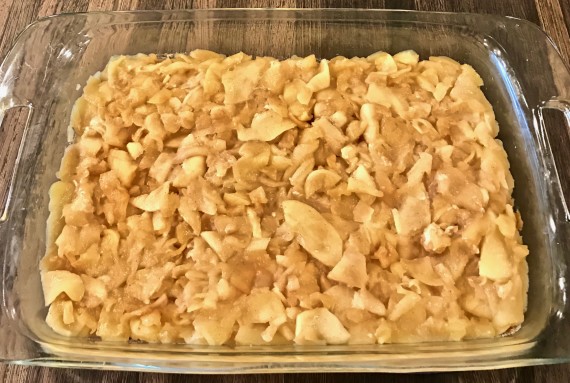 apple crisp apple layer on top of shorten