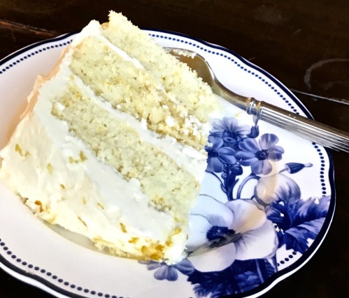 chiffon cake on plate