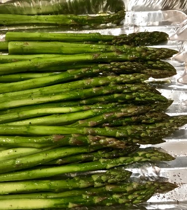 Asparugus and Eggs asparagus roasting