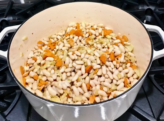 Beans beans added to carrot and fennel