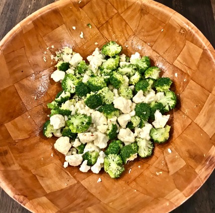 cauliflower and garlic in bowl