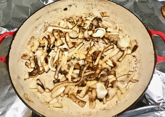 cauliflower onions browned