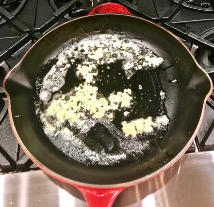 frittata garlic cooking