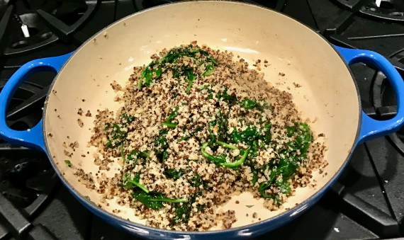 quinoa spinach and quinoa added